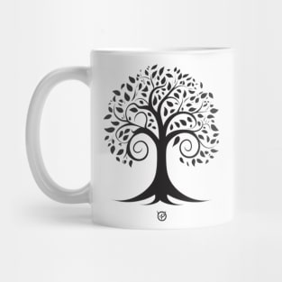 Deciduous Tree: A Minimalist Black Design Mug